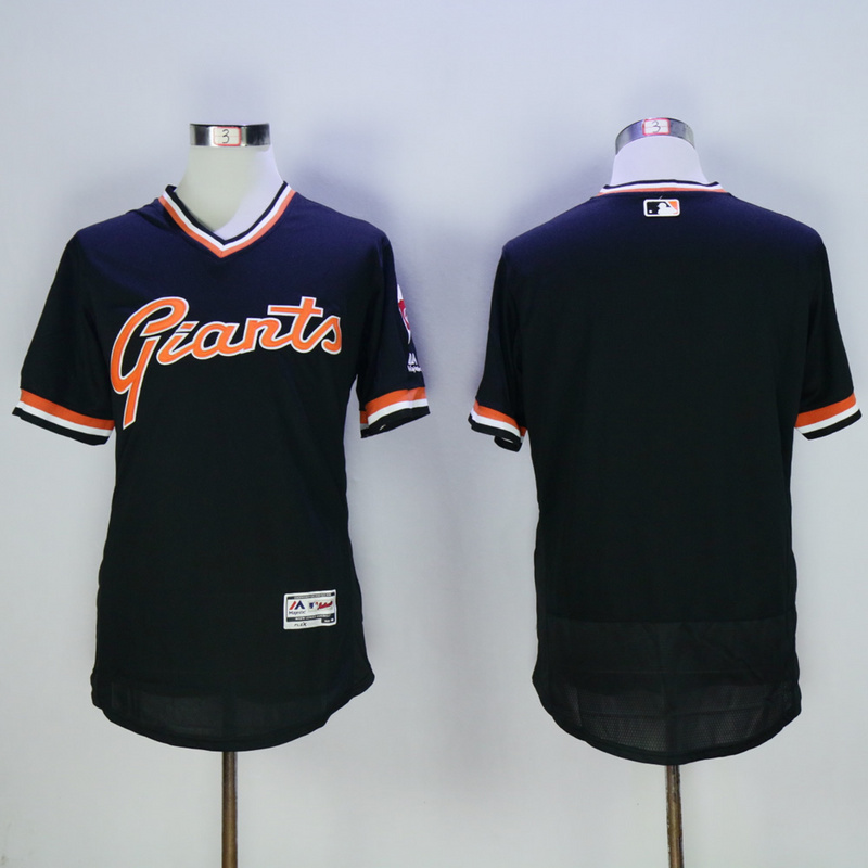 Men San Francisco Giants Blank Black Throwback Elite MLB Jerseys->san francisco giants->MLB Jersey